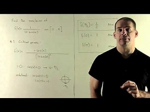 Example of Extreme Value Theorem 1