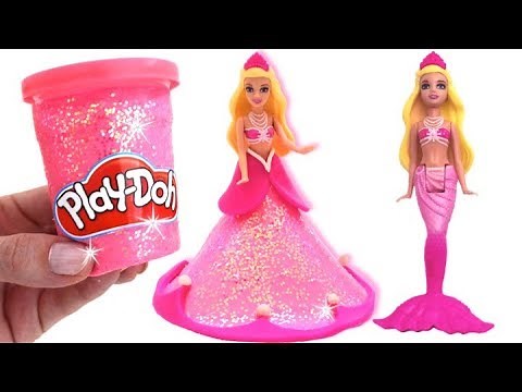 Mrs Rainbow Making Princess Dress with Play Doh