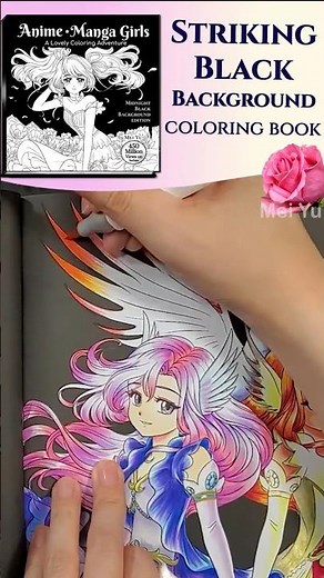 Relax & Color with Anime Manga Girls Coloring Book #meiyu #coloringbooks #animecoloring