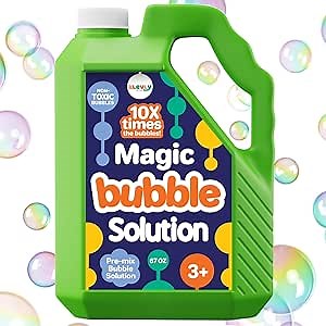 67 OZ Iridescent Bubble Solution Refill | Non-Toxic Pre-Mix Bubble Refill Solution No Mixing or Measuring Required | Bubbles for Kids | Bubbles Bulk | Bubble Machine Solution | Giant Bubbles (67 OZ)