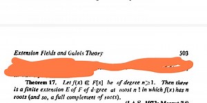 Extension Fields and Galois Theory'503Theorem 17. Let f(x)∈F... | Filo