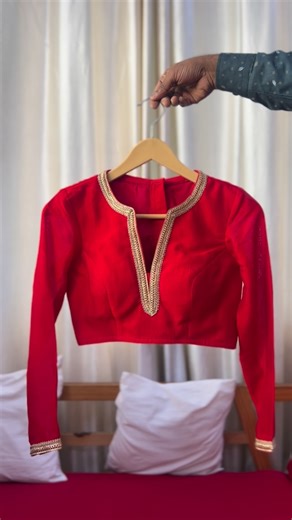Ghaaghar on Instagram: "Red Silk Lace Blouse . . . . . . . . #blouse #blousedesigns #silkblouse #ghaaghar #ghaagharboutique"