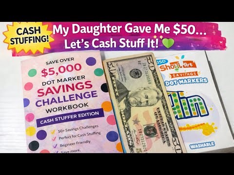 Cash Stuffing Money My Daughter Gave Me $50… + 3 Savings Challenges 💵