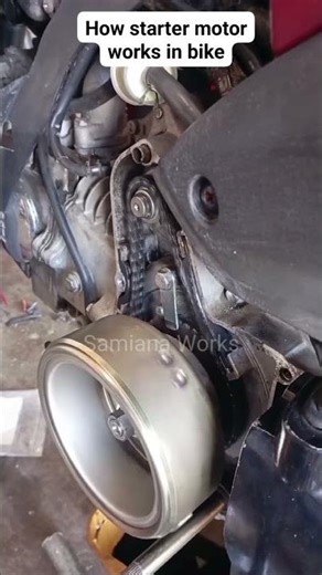 How starter motor works in bike