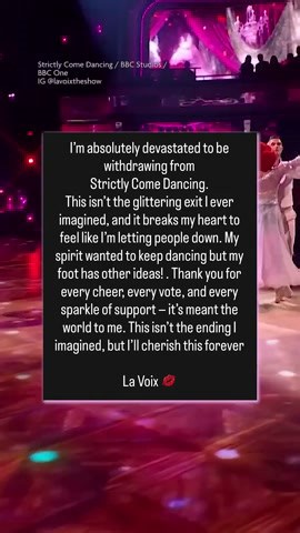 Drag Race UK star La Voix exits Strictly Come Dancing 2025 due to injury