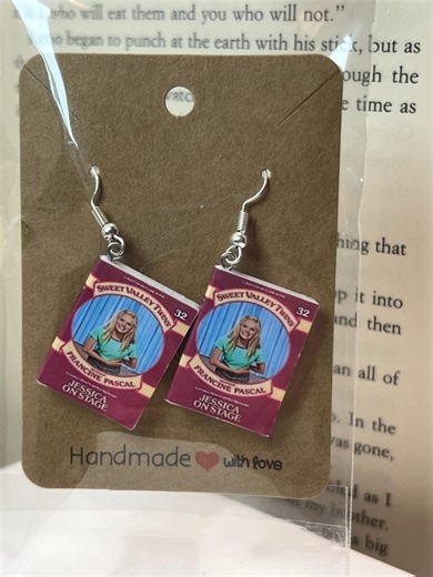 Sweet Valley High - Jessica on Stage Inspired Book Earrings - Etsy Australia