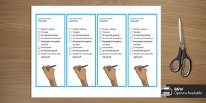 Informal Letter Checklist