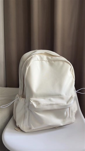 Plain White Backpack: Perfect for School and Travel