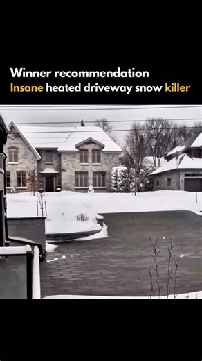 Artificially Influenced | AI on Instagram: "Heated driveway snow killer. No more shoveling hell? This automated snow melting system uses smart sensors and electric heating cables buried under pavers to detect moisture and freezing temperatures activating only when needed to keep your driveway clear. Installation costs typically range from twelve to twenty dollars per square foot (about ten to seventeen dollars USD) meaning a standard driveway can be a fifteen thousand dollar plus investment. Ope