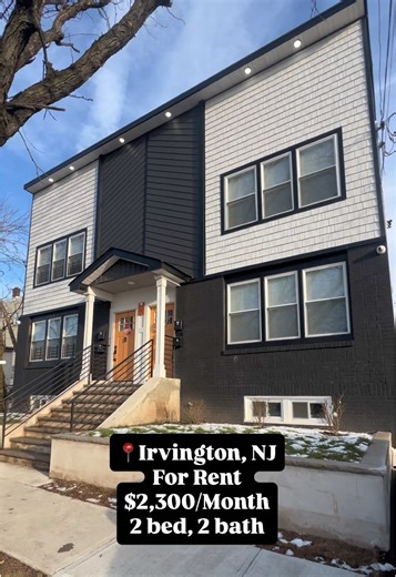 📍Irvington, NJ For Rent: $2,300 • 2 bed • 2 bath This spacious 2-bedroom, 2-bath apartment offers an open-concept layout perfect for contemporary living. The kitchen is a standout, featuring Samsung stainless steel appliances, soft-close shaker cabinetry, quartz countertops, and a designer tile backsplash that adds a touch of style. Laundry hookups are available for your convenience. Schedule your private tour today! Elijah Aracena & Stephany Sosa, NJ Realtors English & Spanish 📲 (201) 455-655