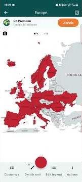 europe country map with map