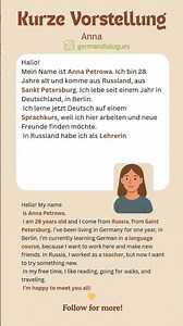 🇩🇪 A2 German Self-Introduction 🌸 | Learn German for Beginners