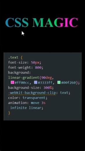 Text Gradient Animation Using Html and CSS Only(360p)