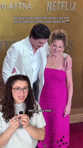 they were indeed giving body!!! 😌 #actorawards #teyanataylor #timothéechalamet #lipreadinggirl