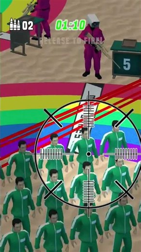 SQUID GAME Mini Challenge Race… I Became the Sniper 😳 But Got Eliminated!