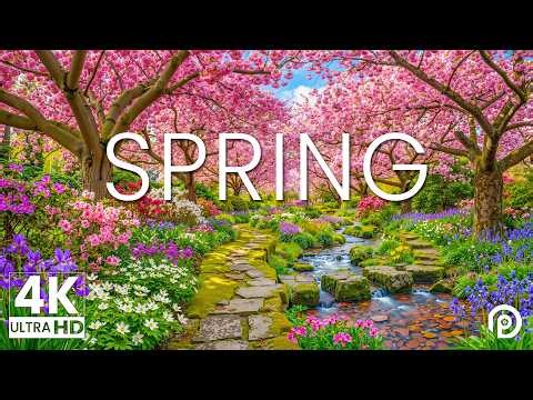 Spring Flowers 4K – April 2026 🌸 Stunning Cherry Blossoms and Floral Wonderland, Peaceful Morning