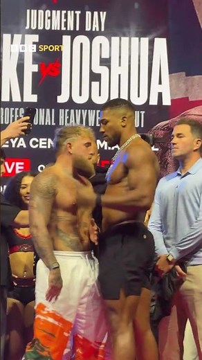 'Don't touch me' 😲 Things get heated during Paul v Joshua face-off | #shorts #boxing