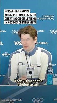 Norwegian bronze medalist confesses to cheating on girlfriend in post-race interview