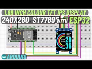 How to use 1.69 inch color TFT IPS Display (240x280 ST7789) with ESP32 | Example Code