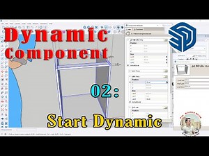 Dynamic Component in SketchUp :02 - كيفية ربط العناصر ببعضها داخل المكون العام