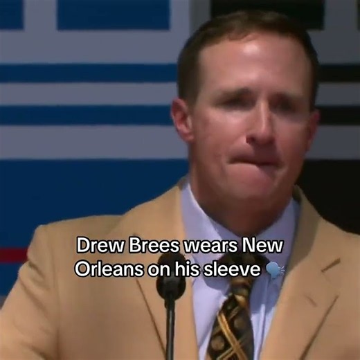 How Drew Brees ended his Hall of Fame speech 🗣️