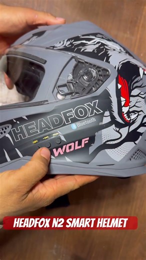 Headfox N2 Smart Helmet with Ai features. #helmet #headfox #helmets #helmetmandatory #viral #bike