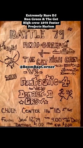 15K views · 665 reactions | The Early Development of Hiphop DJ Ron Green & the get high crew 1979 Foster Projects Harlem | The BoomBap Corner | Facebook