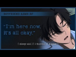 Whispers and snuggles to help you sleep (ASMR RP M4A) 🖤 [sleep-aid] [L-bombs] [kisses]