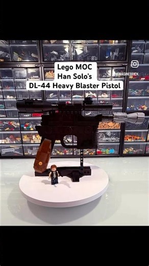 Who shot first? The bricks know. Lego MOC Han Solo’s DL-44 Heavy Blaster Pistol #legostarwars
