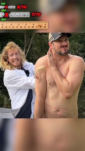 546K views · 7.4K reactions | Which Length Hurts The Most Wooden Cane Edition! #comedy #science #stunt | University of Marcheal | Facebook