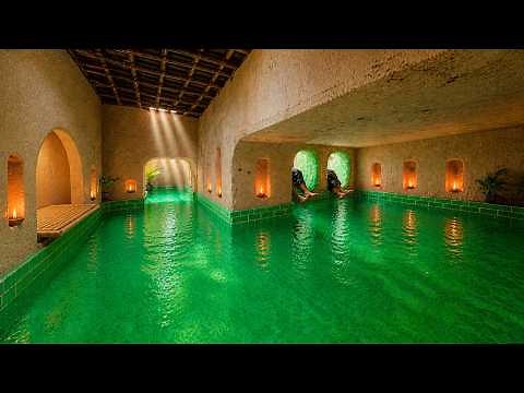 2 Men Build Hidden Temple T Undergrounds With Tunnel Swimming Two Water Slide
