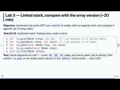 6.11 Stacks: Lab Exercises — Data Structures in C