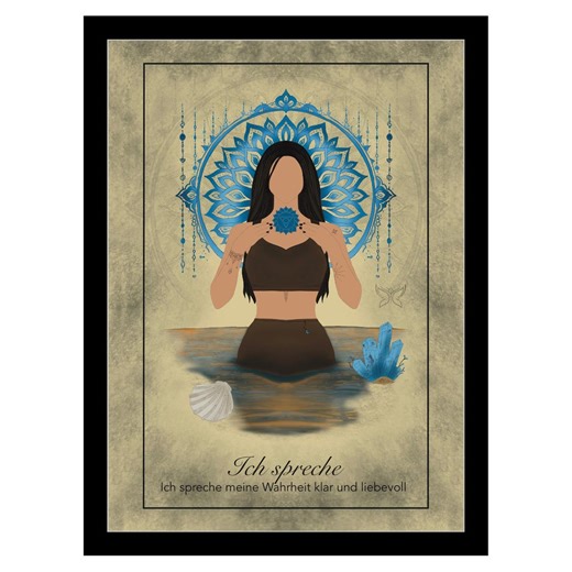 Throat Chakra Poster Download | I Speak My Truth Affirmation Wall Art | Blue Spiritual Boho Meditation Digital Print - Etsy