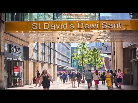 St David’s Dewi Sant Shopping Centre In Cardiff | Walking Tour 4K Video | South Wales, UK 🇬🇧