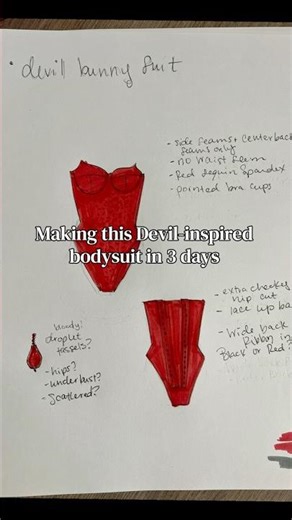 Making a devil-inspired bodysuit in 3 days