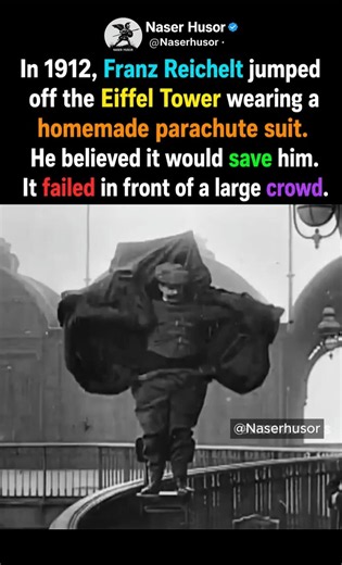 The Inventor Who Tested His Own Parachute From the Eiffel Tower #shorts