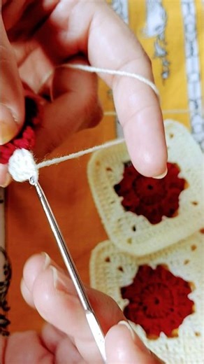 how to change color in granny square #crochet
