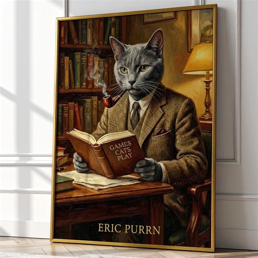 Eric Berne Cat Poster | Transactional Analysis Art | Games People Play Gift | Psychology Office Decor | Therapist Gift | Eric Purrne Print - Etsy