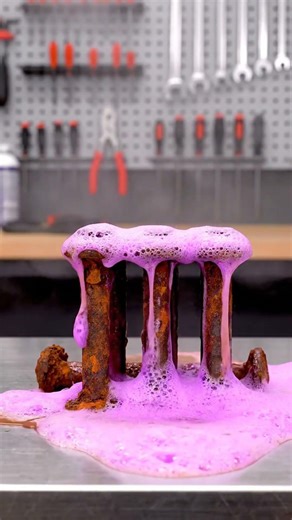 INSANE Neon Purple Foam DESTROYS Rust in Just 10 Seconds! 😮✨