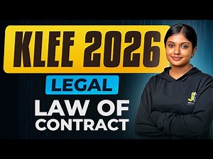 Law Of Contract | Legal for KLEE 2026 | Kerala Law Entrance Exam | CUSAT LLB