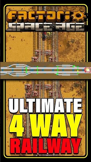 Factorio Space Age: How to Make the ULTIMATE 4 WAY Elevated Railway with intersections