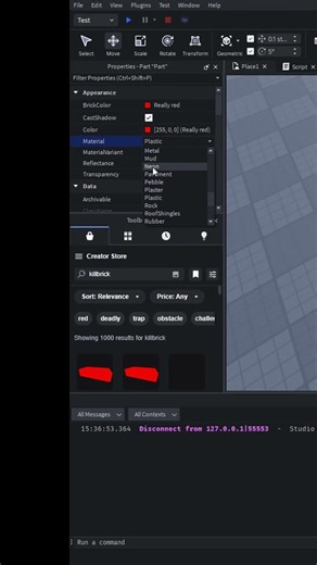 How to make a KillBrick in 10 seconds #robloxstudio #howtomakeKillBrick