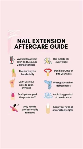 Nail Extensions Aftercare Guide for clients #1million #shorts #youtubeshorts #explore #viral