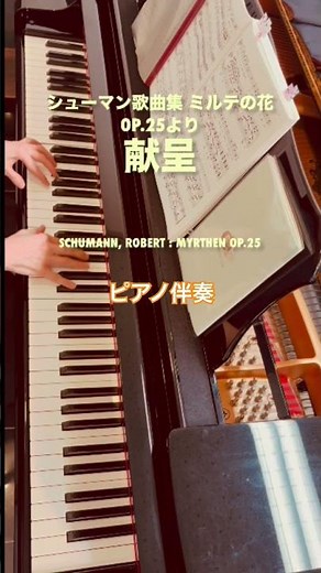 R.シューマン ミルテの花Op.25より「献呈」 Schumann, Robert : Myrthen Op.25 No.1，Widmung