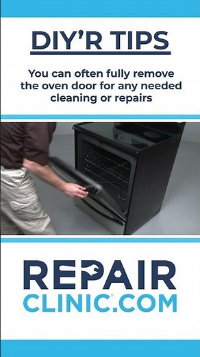 DIY'R TIPS - You can often fully remove the oven door for any needed cleaning or repairs.