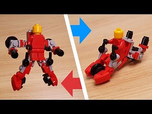 Mini LEGO brick Motorcycle robot Mecha-rider! #LEGO #MOC #motorcycle #レゴ #レゴ変形ロボ #レゴ作り方 #레고변신로봇