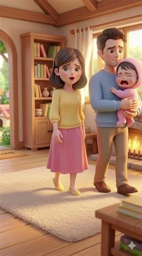 little baby playing with cute dragon CARTOON