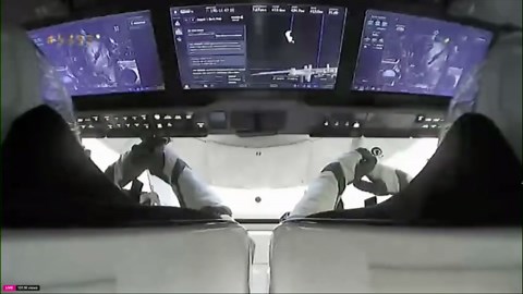 Stranded astronauts on SpaceX capsule undock from space station