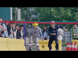 Compete speed skating with a girl, who loses and who runs naked?