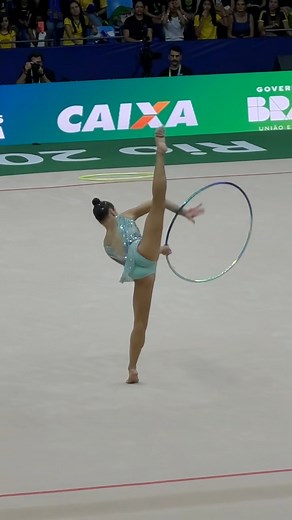 Beautiful hoop routine by Raffaeli 🩵 | Gymedition